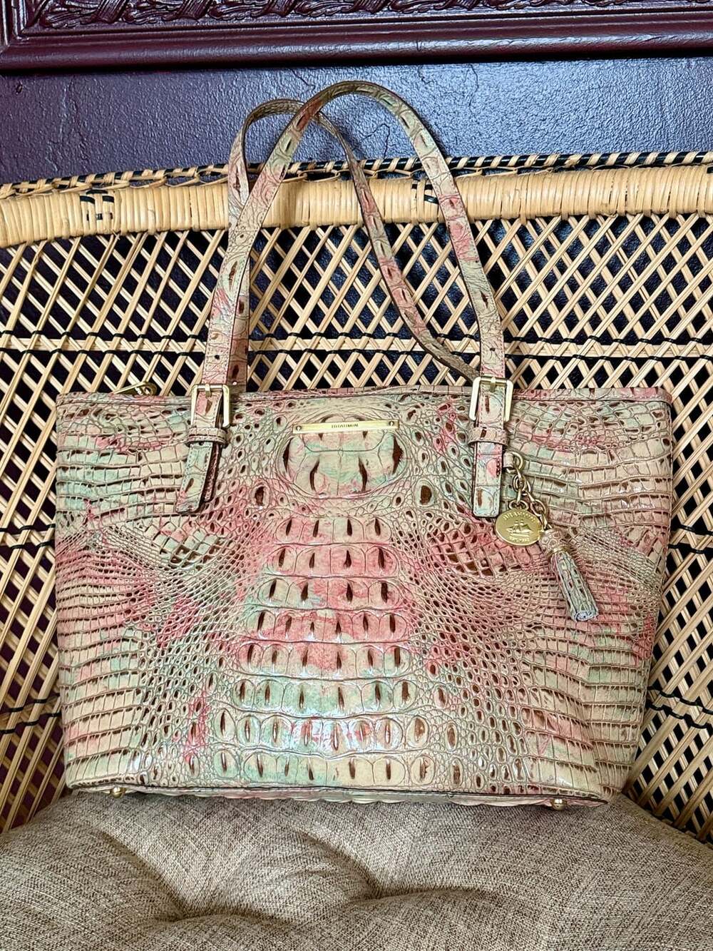 Authentic Brahmin Sweetener Asher Melbourne Leather Tote